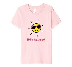 Girl's Graphic Summer Tee: Hello Sunshine!