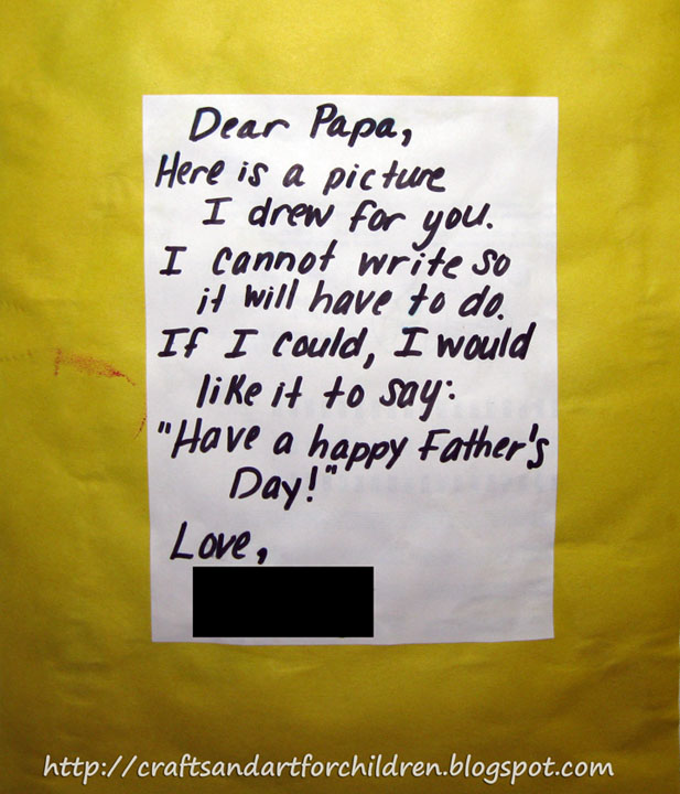 Father’s Day Art & Poem from Toddler