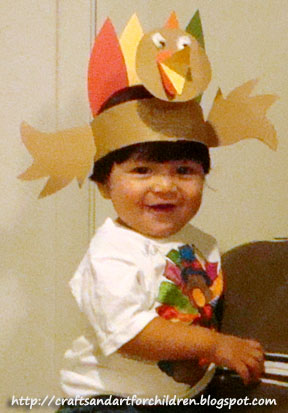 Kids Turkey Hat Craft & Handmade Color Your Own Thanksgiving T-shirt