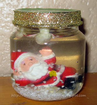 Snowglobes Made From Baby Food Jars