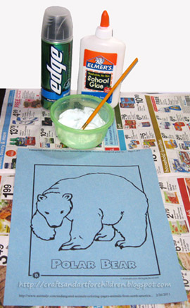 International Polar Bear Day Craft: Puffy Paint Polar Bear