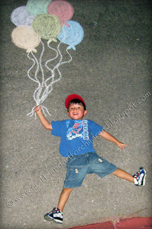 Chalk Photo with Balloons