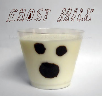 Ghost Milk - Halloween Party Snack idea for kids