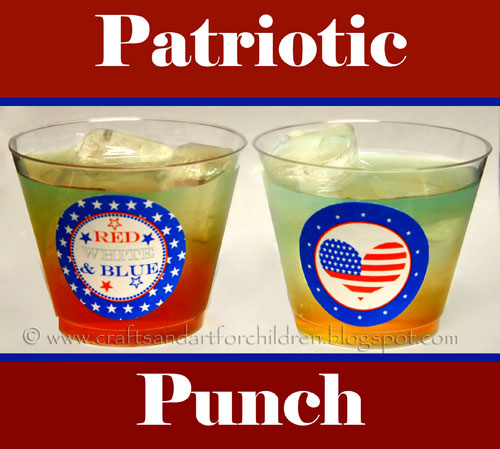 Patriotic Punch Layered Drink for Kids - 4th of July