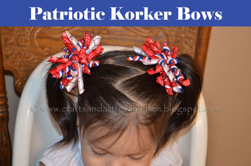 DIY Patriotic Korker Bows