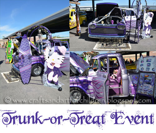 photos of cars decorated for Trunk or Treat {Halloween}