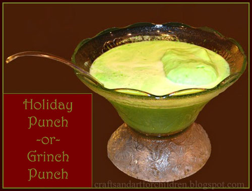 Holiday Punch Recipe, Grinch Punch, Kid-friendly Christmas Drink