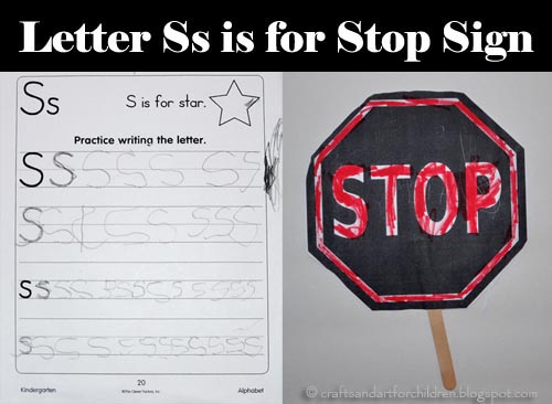 Letter Ss is for Stop Sign Craft in Preschool