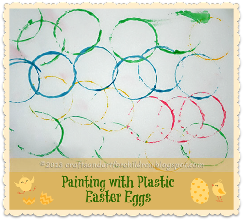 Painting with Plastic Easter Eggs