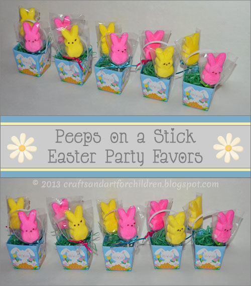 Peeps on a Stick Pops – Adorable Easter Party Favor