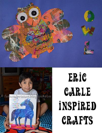 Eric Carle Craft for The Artist who Painted a Blue Horse