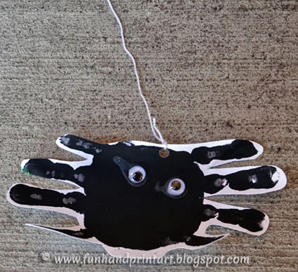 Handprint Spider Halloween Craft