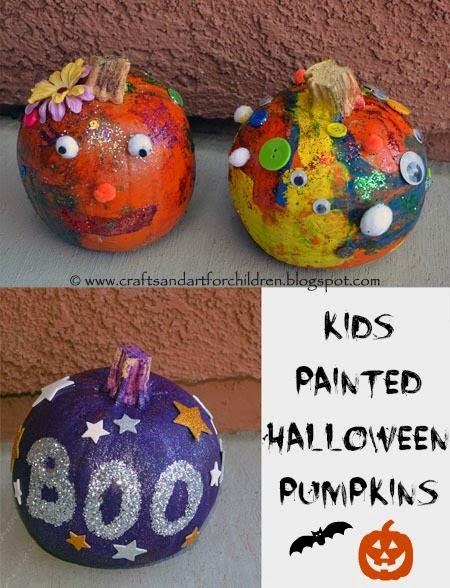 Kid Decorated Pumpkins