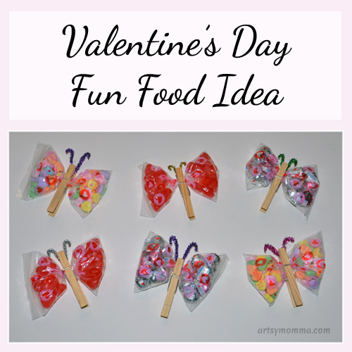 Clothespin Butterfly Fun Food Idea for Valentine's Day