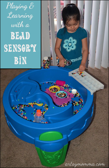 Playing & Learning with a Bead Sensory Bin