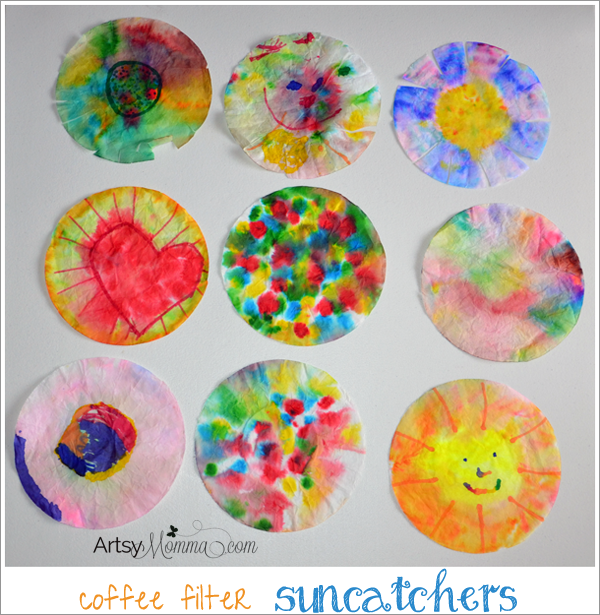 Coffee Filter Suncatchers in fun shapes!