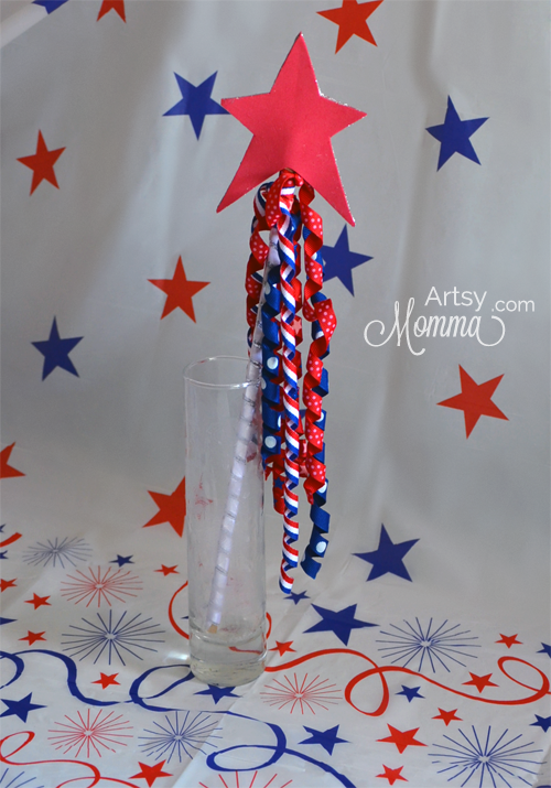 DIY Patriotic Star Wand for the 4th of July