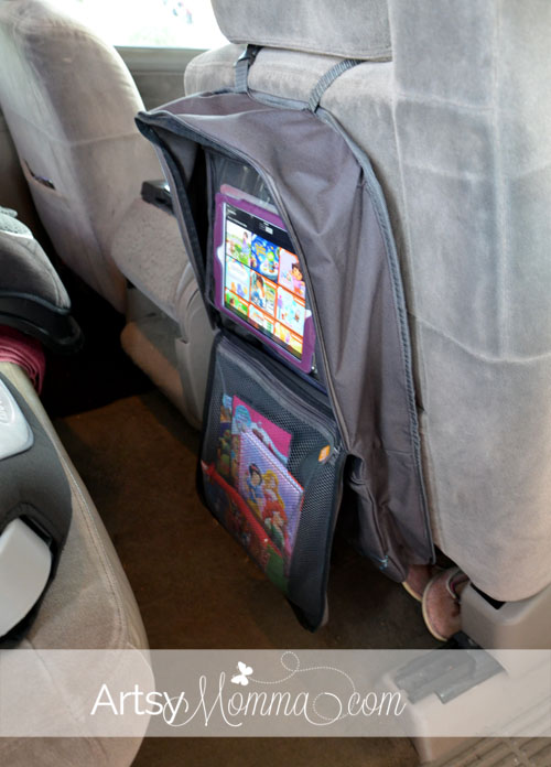 Car Seat Organizer with Tablet Viewer – Great for Road Trips!