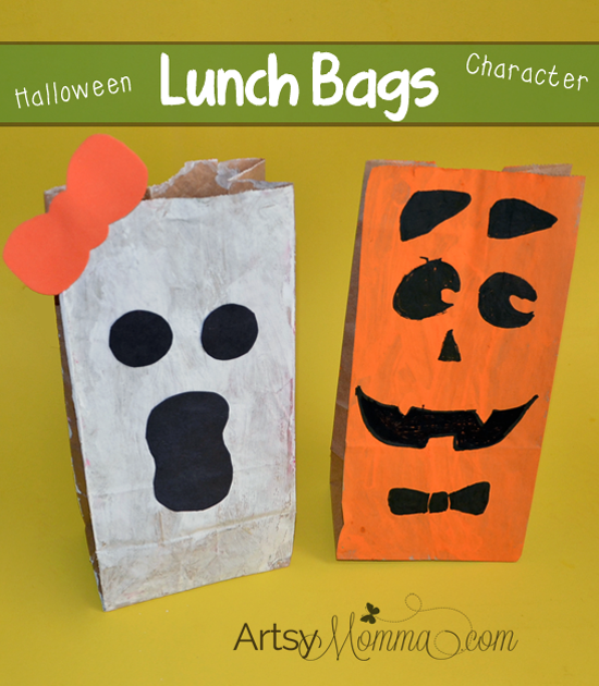 DIY Paper Lunch Bag Halloween Characters for Kids