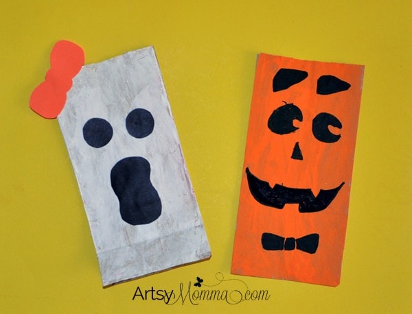 Paper Lunch Bag Craft - Halloween Character Lunch or Treat Bags for Kids
