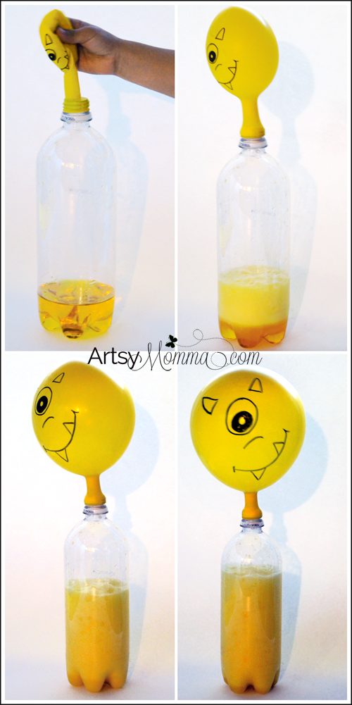 Self-inflating Balloon Science Experiment - Halloween Activity for Kids