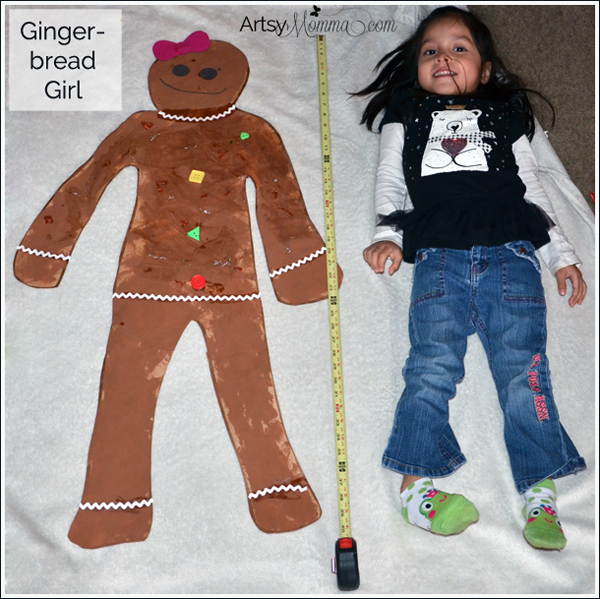 Life-sized Gingerbread Girl Craft for Preschoolers