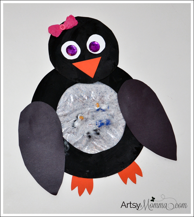 Penguin Snowglobe Sensory Craft