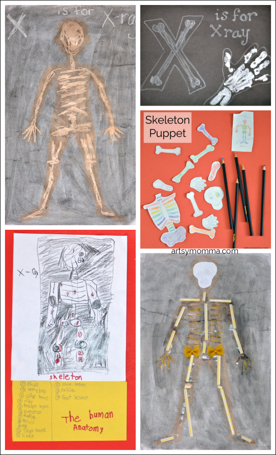 Skeleton and X-ray Crafts for Kids + a Game & Puzzle Suggestion