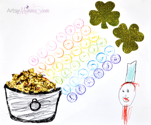 St Patrick's Day Gold Coin Rainbow Craft