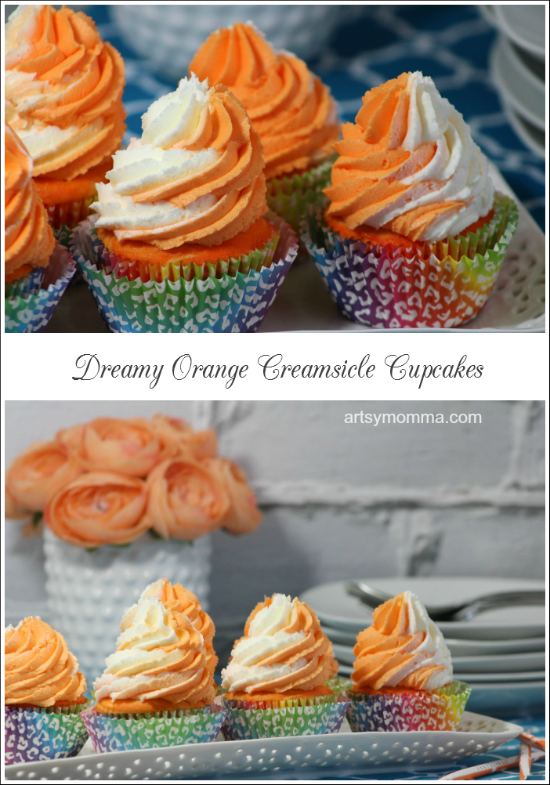 Dreamy Orange Creamsicle Cupcakes