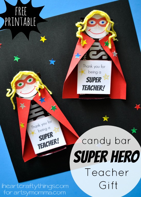 DIY Candybar Superhero Teacher Appreciation Gift