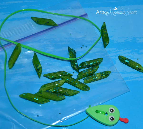 Fine Motor & Counting Busy Bag: Pasta Snake