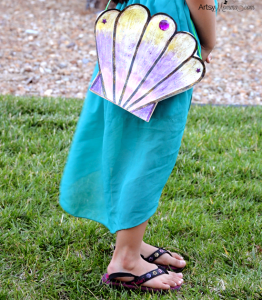 Seashell Mermaid Purse Craft including a Seashell Template - Artsy Momma