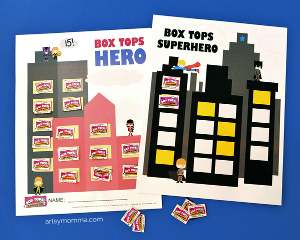 Box Tops Superheroes Collection Sheets - Print for free!
