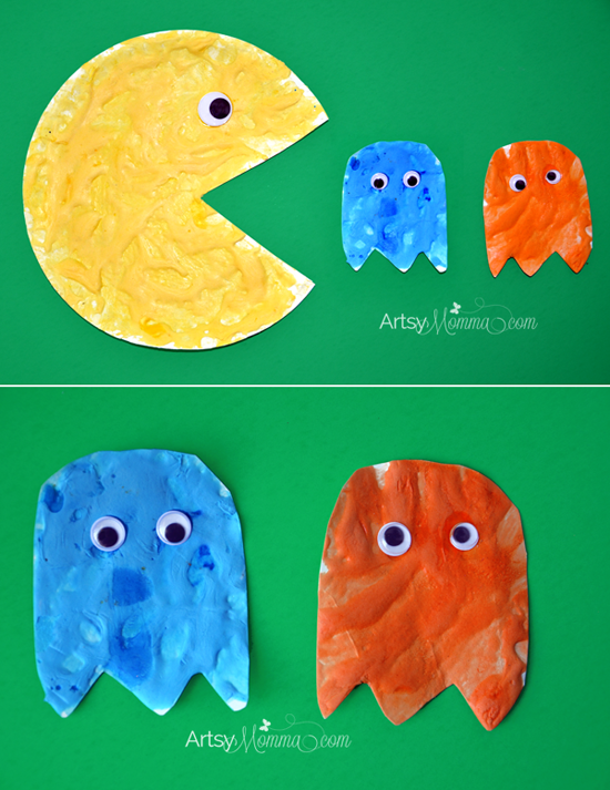 Paper Plate Pac-man, Inky & Clyde Craft