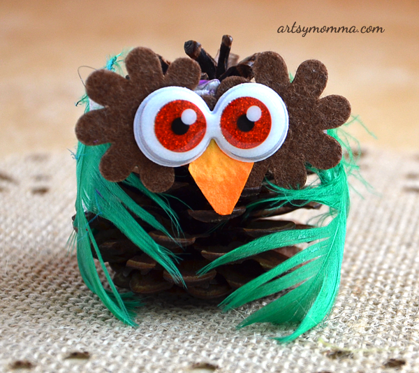 How to make a Pinecone Owl