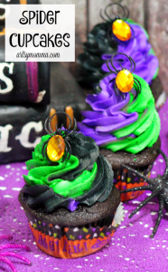 Halloween Spider Ring Cupcakes - Halloween Party Idea