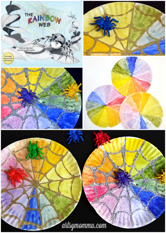Spider Web Color Wheel Craft & The Rainbow Web Book Activities