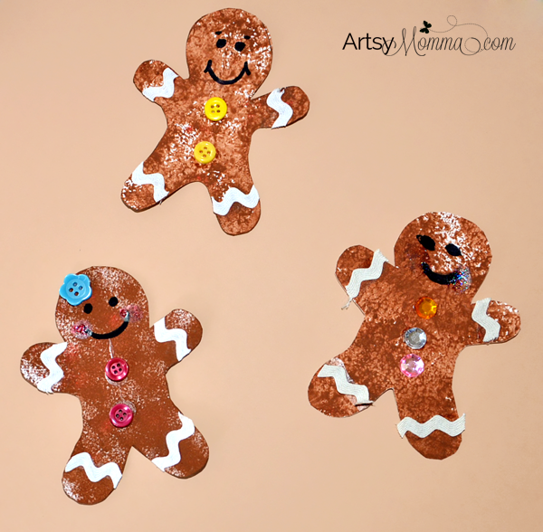 Sponge Painted Gingerbread Cookies – 4 Ways!