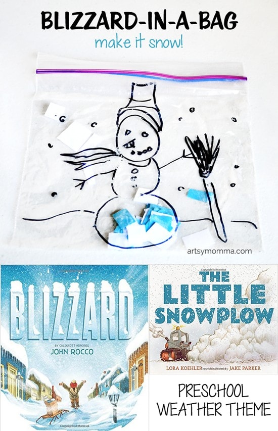 Blizzard-in-a-bag Activity + Preschool Books About Blizzards