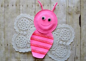 Sweet Paper Plate Butterfly Tutorial for Valentine's Day