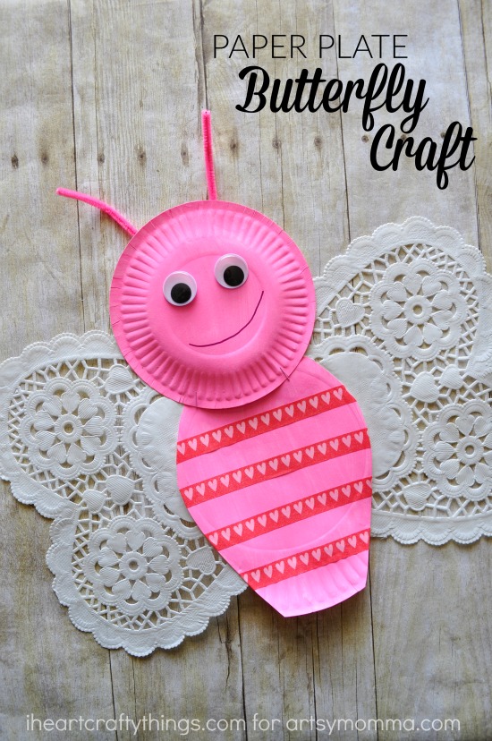 Super Sweet Paper Plate Butterfly with Doily WIngs