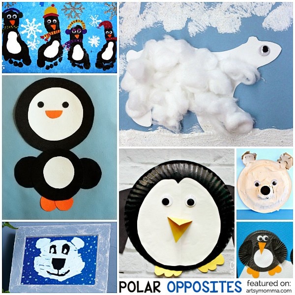Polar Opposites: Penguin & Polar Bear Crafts for Kids