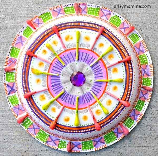 DIY Mandala Craft using a Paper Plate