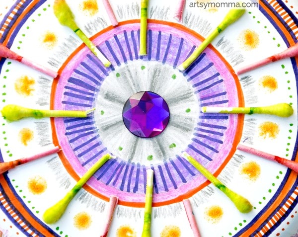 Paper Plate Mandala Craft for Elementary Aged Kids