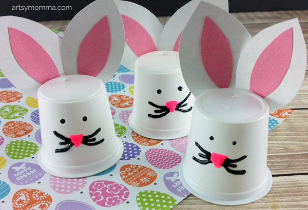 Adorable K Cup Bunny Craft for Spring or Easter!