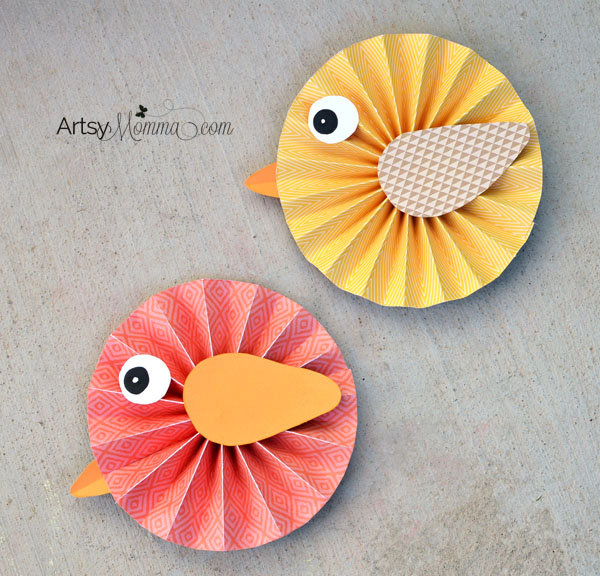 How to turn paper rosettes into a Spring Bird Decoration