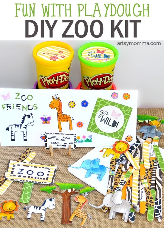 DIY Playdough Zoo Kit - Kids Craft & Activity