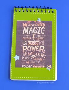 Mini Decorated Notebook With Saying