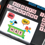 Printable Cookie Sheet Sight Words Activity with Magnetic Letters